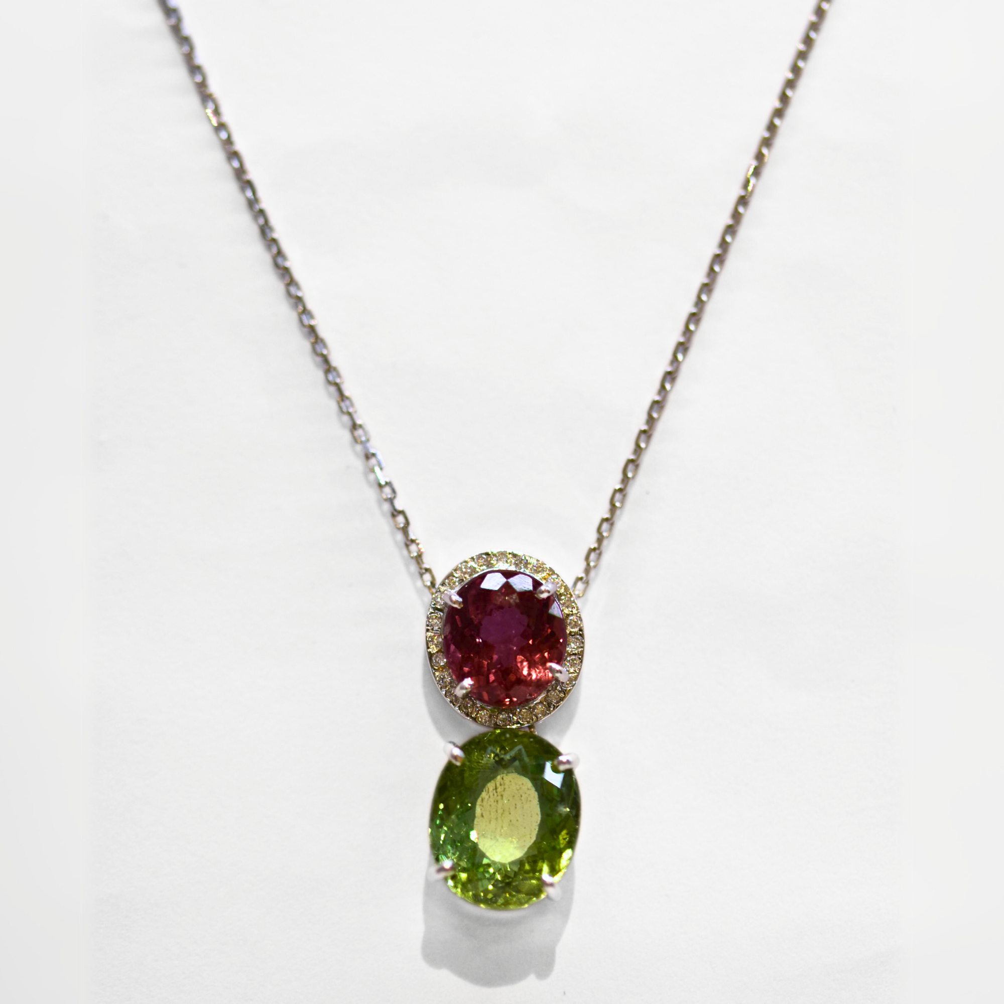 Picture of Tourmaline & Diamond Necklace